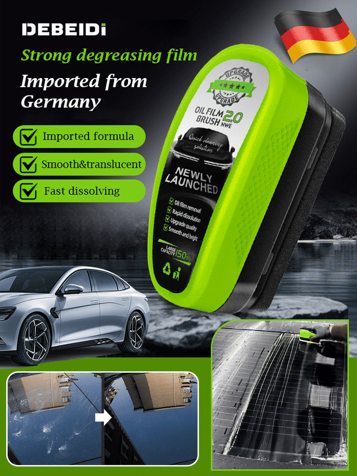 Car Windshield, Mirror & Glass Cleaning Brush with 150 ml in filled solution for Glasses
