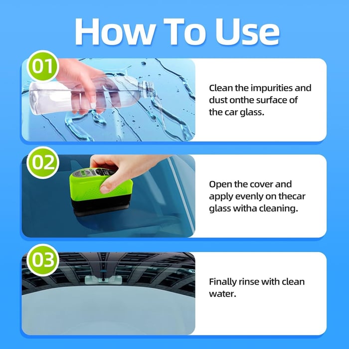Car Windshield, Mirror & Glass Cleaning Brush with 150 ml in filled solution for Glasses