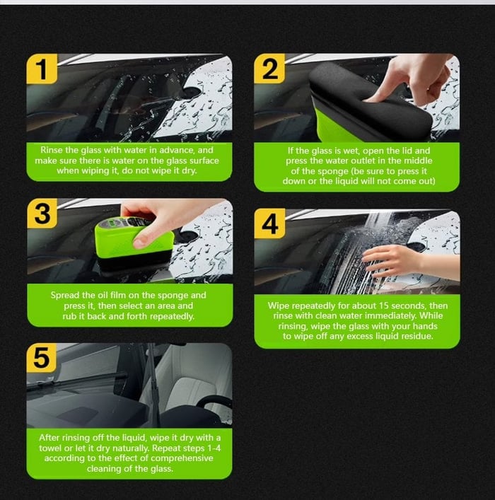Car Windshield, Mirror & Glass Cleaning Brush with 150 ml in filled solution for Glasses