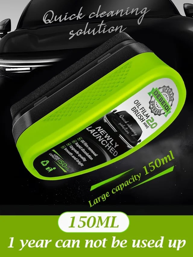 Car Windshield, Mirror & Glass Cleaning Brush with 150 ml in filled solution for Glasses